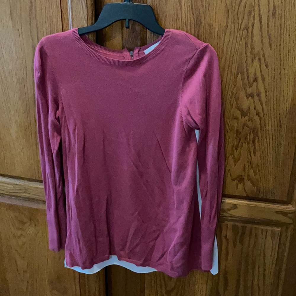 Loft mixed media maternity sweater